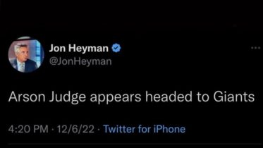 Happy anniversary to Jon Heyman's Arson Judge tweet