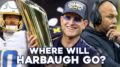 Which NFL team lands Jim Harbaugh as their next head coach?