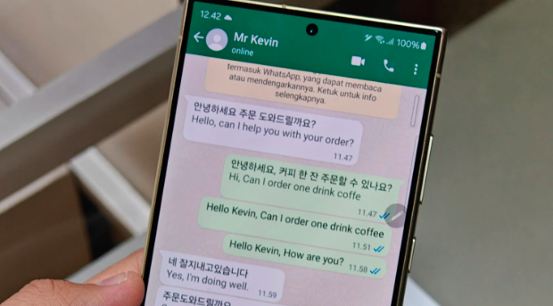 Galaxy S24’s language translation feature works with WhatsApp