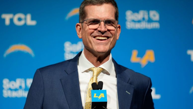 Jim Harbaugh plans to live in an RV while coaching the Chargers
